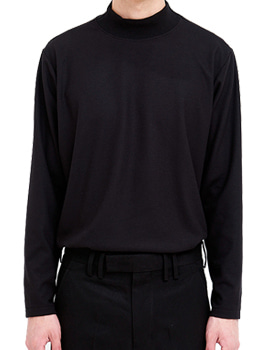 out of stock HALF  TURTLE NECK _ BLACK